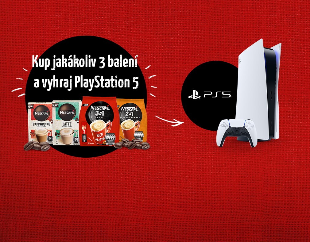Vyhraj PLAYSTATION 5 s NESCAFÉ Mixes